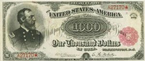 1000 دولار امريكي قديم اصدار 1890 - العملات القديمة الثمينة