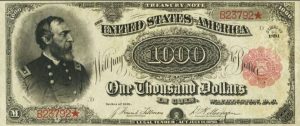 1000 دولار امريكي قديم اصدار 1891 - العملات القديمة الثمينة